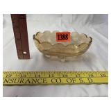 Marigold Scalloped Footed Candy Dish