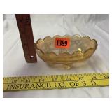 Marigold Scalloped Footed Candy Dish