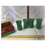 Jadeite Green Tumblers (4)