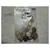 (50) Silver Roosevelt Dimes