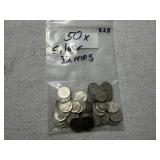 (50) Silver Roosevelt Dimes
