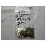 (50) Silver Mercury Dimes