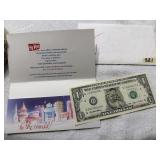 Santa Claus $1 Bill Hy-Vee--Real Currency