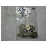 (50) Silver Roosevelt Dimes