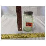 Green Hoosier Ribbed Jar Shaker
