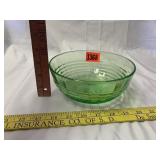 Green Depression Serving Bowl