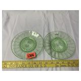 Green Depression Plates (2)