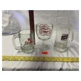Assorted Beer Mugs, Thumbprint Glass (3)
