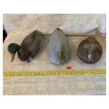 3 Vintage Decoys: Rubber, Plastic, Wood/Cork