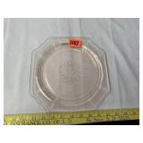 Pink Depression Square Plate "Princess"