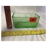 Green Depression Refrigerator Dish