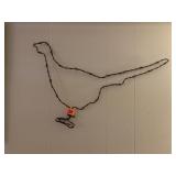 Vintage Barbed Wire Pheasnat Wall Art