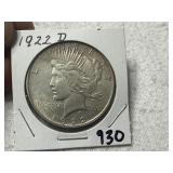 1922 D Peace Dollar