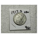 1917 S OBV Walking Liberty Half Dollar