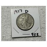 1917 D Walking Liberty Half Dollar