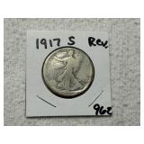 1917 S REV Walking Liberty Half Dollar