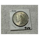 1934 Peace Dollar