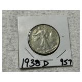 1938 D Walking Liberty Half Dollar
