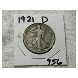 1921 D Walking Liberty Half Dollar