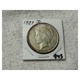 1927 D Peace Dollar