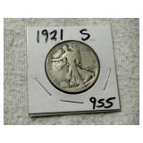 1921 S Walking Liberty Half Dollar