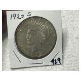 1922 S Peace Dollar