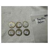 (6) Franklin Half Dollars