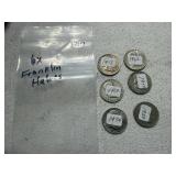 (6) Franklin Half Dollars