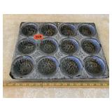 Grey Enamel Muffin Tin