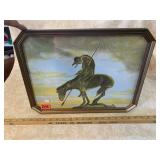 Vintage End of Trail Framed Lithograph