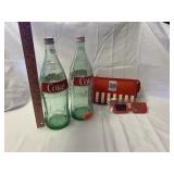 Coca-Cola Collectible Bottles, 3D Glasses, Pouch