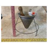 Vintage Food Mill - Colander & Pestle