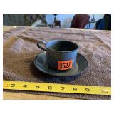 Chuckwagon Enamel Cup & Saucer