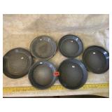 Lot of 6 Enamel Pie Plates