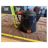 Vintage Graniteware Enamel Coffee Pot
