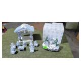 Chrismtas Nativity & Snowman Scene