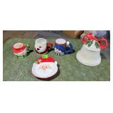 Christmas Mugs, Plate, Etc.