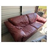 Red Leather Sofa