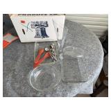Glass Baking Dishes, Spoons, Etc.
