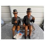 Abbott & Costello Statues w/Bench