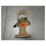Cast Iron Door Stop (Flower Basket)