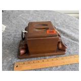 Pipe Rack w/ (2) Tobacco Pipes