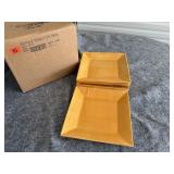 (6) Yellow 10' Square Dinner Plates