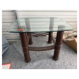 End Table w/Glass Top
