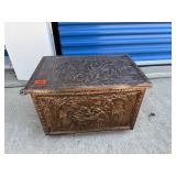 Hammered Copper Storage Trunk w/Contents