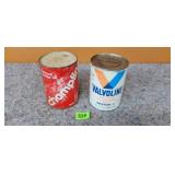 2 Cans Motor Oil, Valvoline, Champlin
