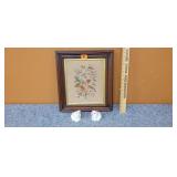 Needlepiont Framed Art, Pig Coin Banks
