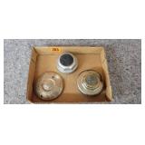 3 Vintage Grease Caps/Hub Caps