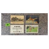 4 Vintage Post Cards