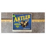 Vintage Antler Apple Crate Label